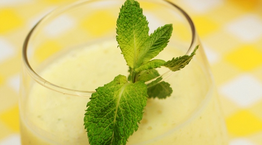 Melone, cetriolo, pera e menta